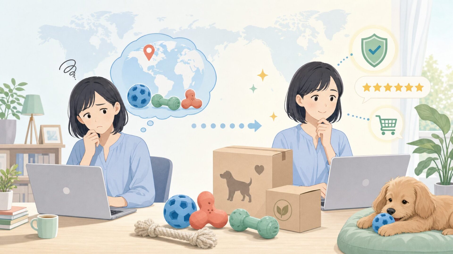West Pawはどこの国の犬おもちゃ？安全性と選び方を解説の要点を表すイラスト