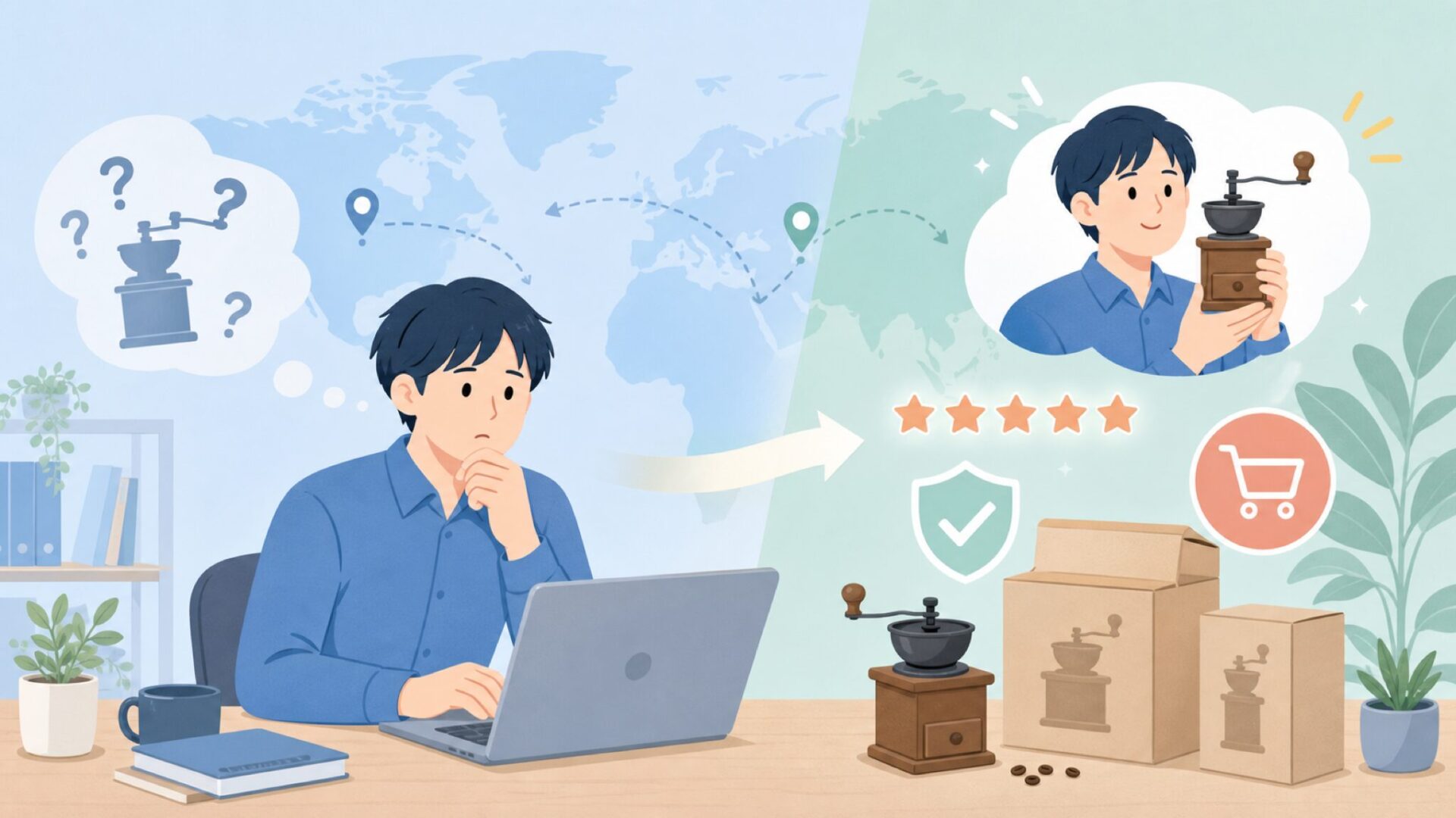 Zassenhausはどこの国?コーヒーミルの魅力と特徴を解説の要点を表すイラスト