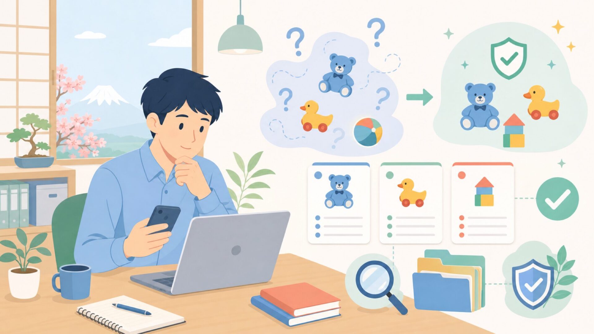 Terraのおもちゃはどこの国から来たの？ブランドの正体を整理するを表すイラスト