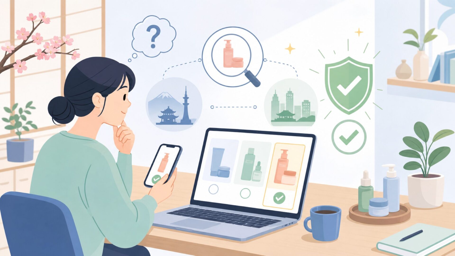 Neogenはどこの国のブランド？——韓国発スキンケアの正体を表すイラスト