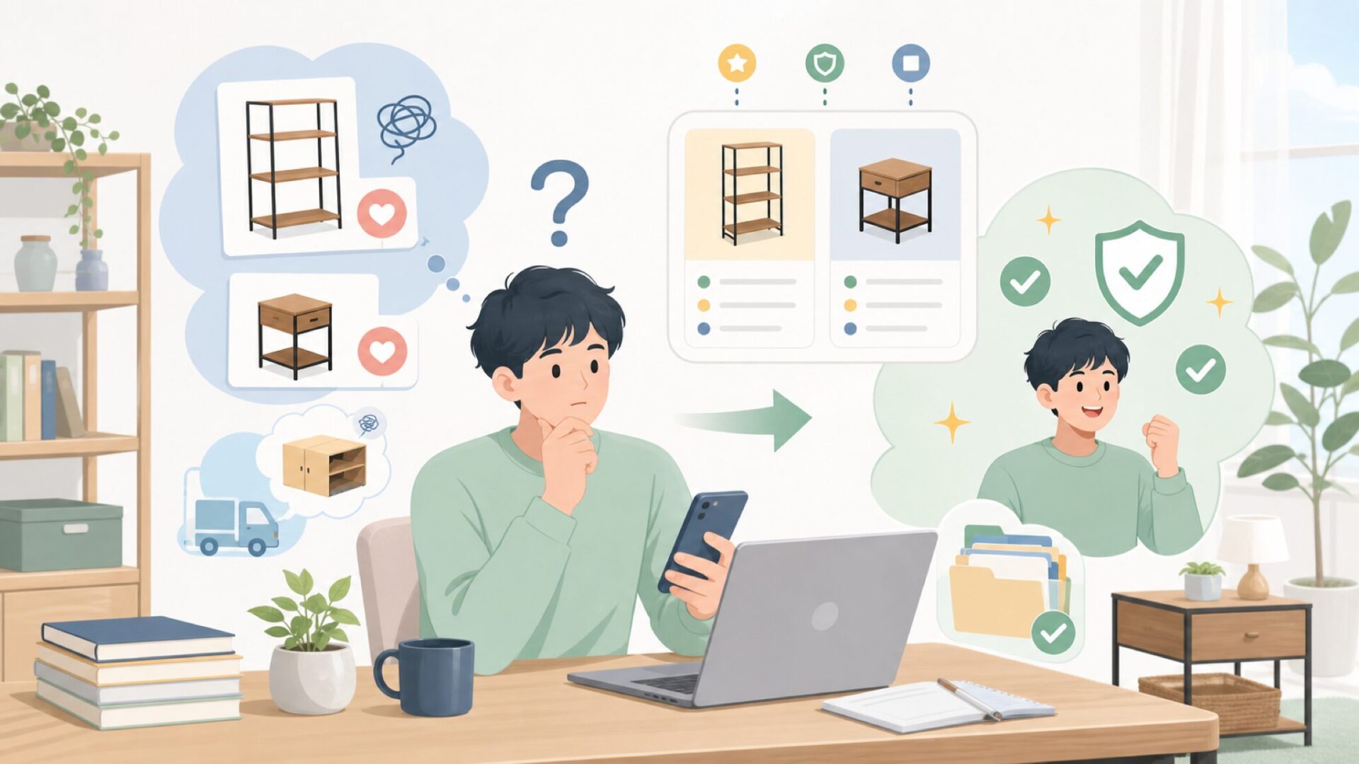 HOOBROはどこの国の家具ブランド?正体をまず整理を表すイラスト