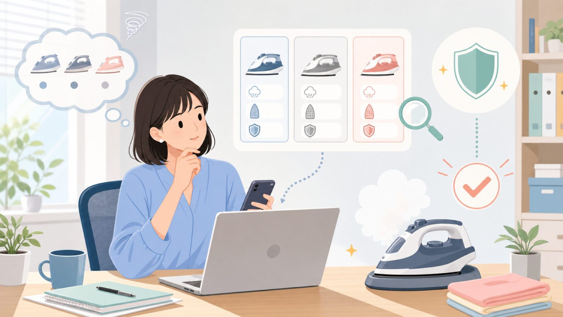 SANPINTECHとは?スチームアイロンを販売するブランドの正体を表すイラスト