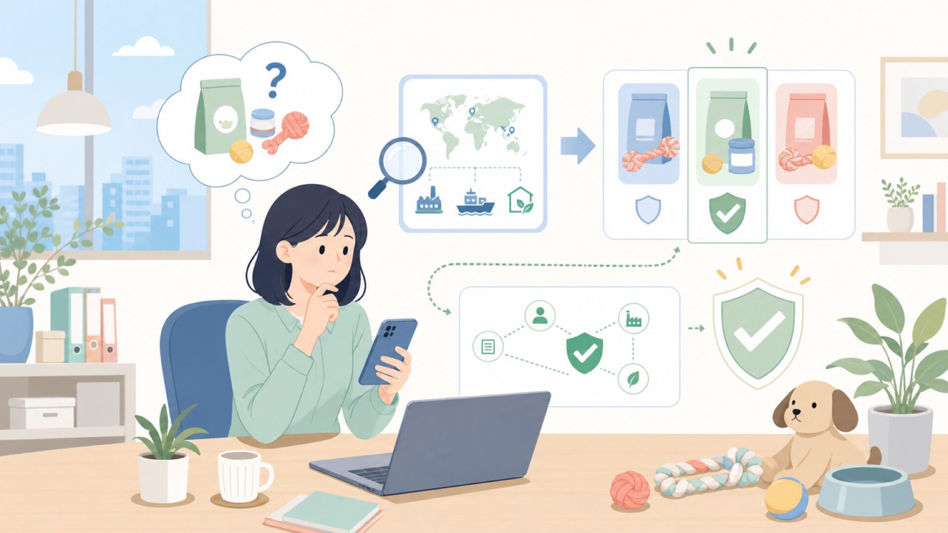 キャットダンサーはどこの国のペット用品？ブランドの正体を表すイラスト