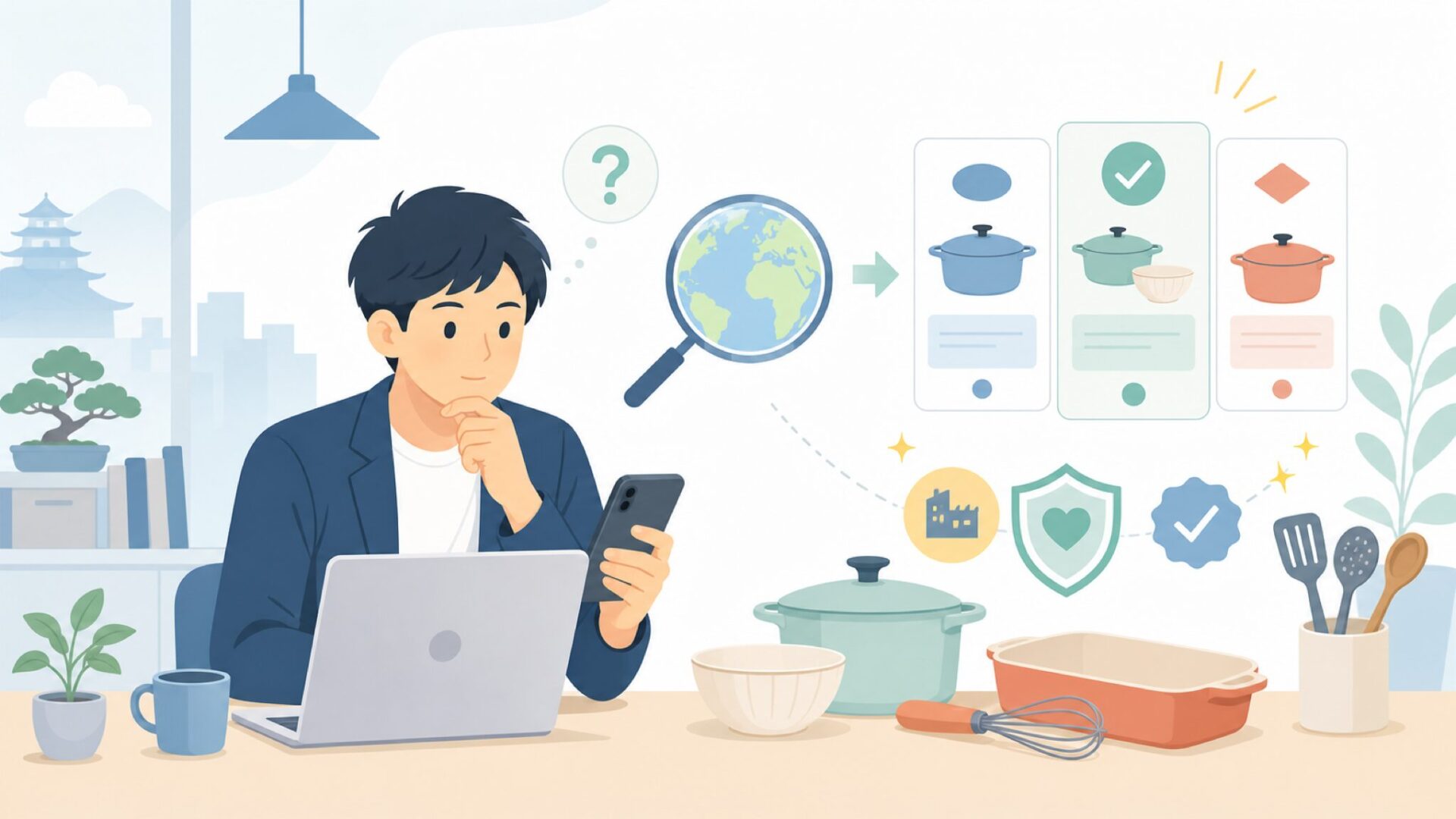 HIC Harold Import Co.はどこの国の会社？ブランドの正体を確認を表すイラスト