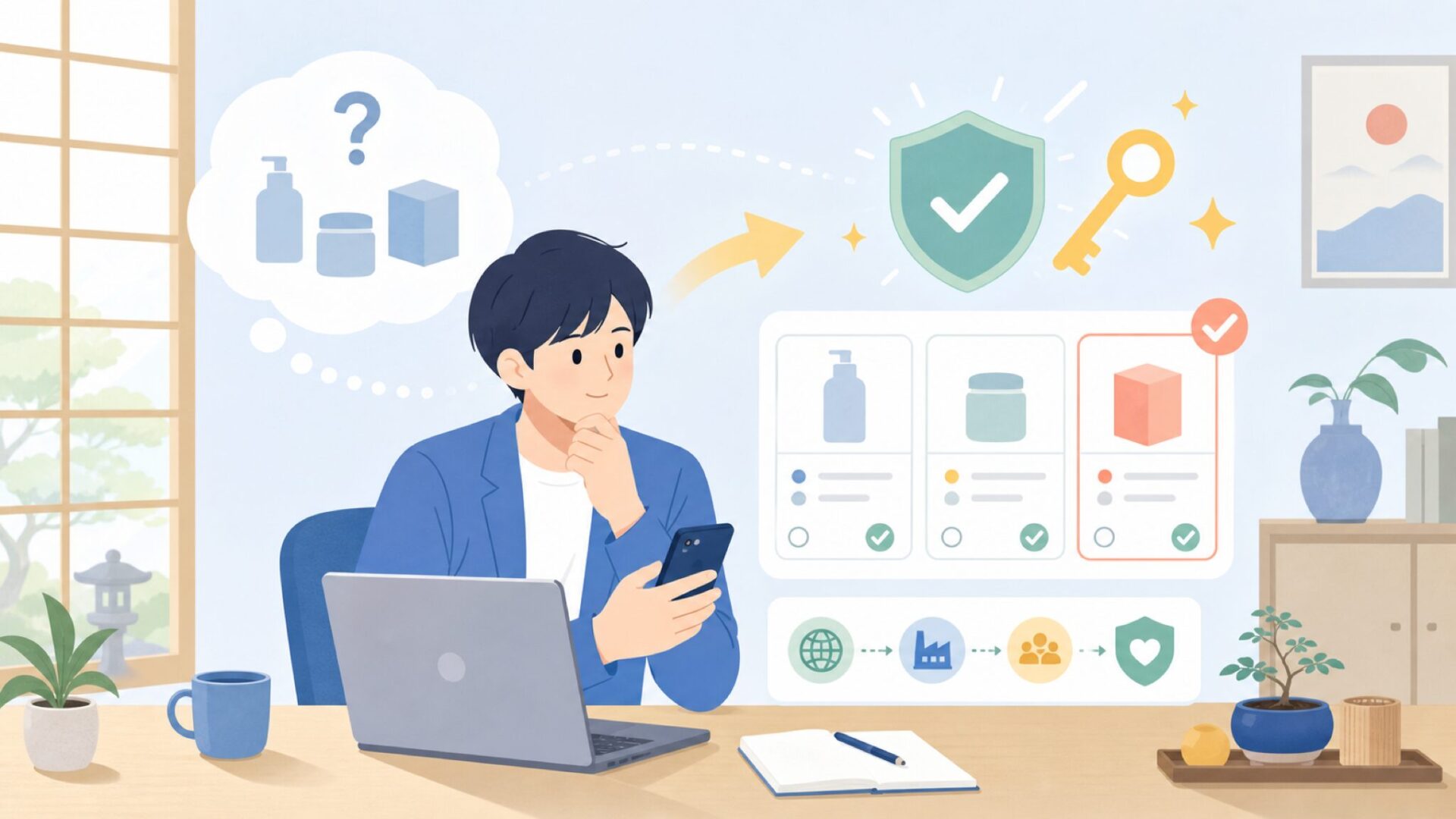Chiwavaはどこの国のブランド?正体をまず確認を表すイラスト