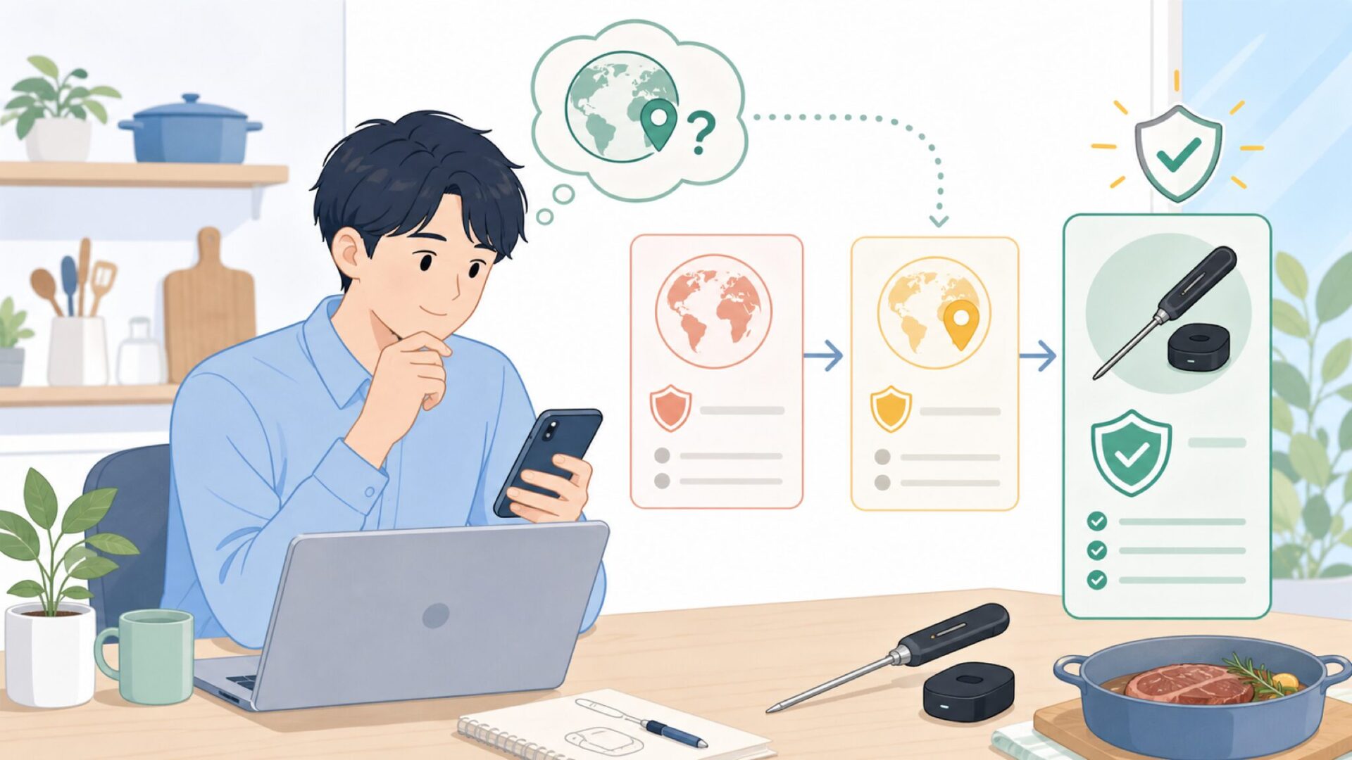 MEATER温度計はどこの国のブランド?正体と特徴を表すイラスト