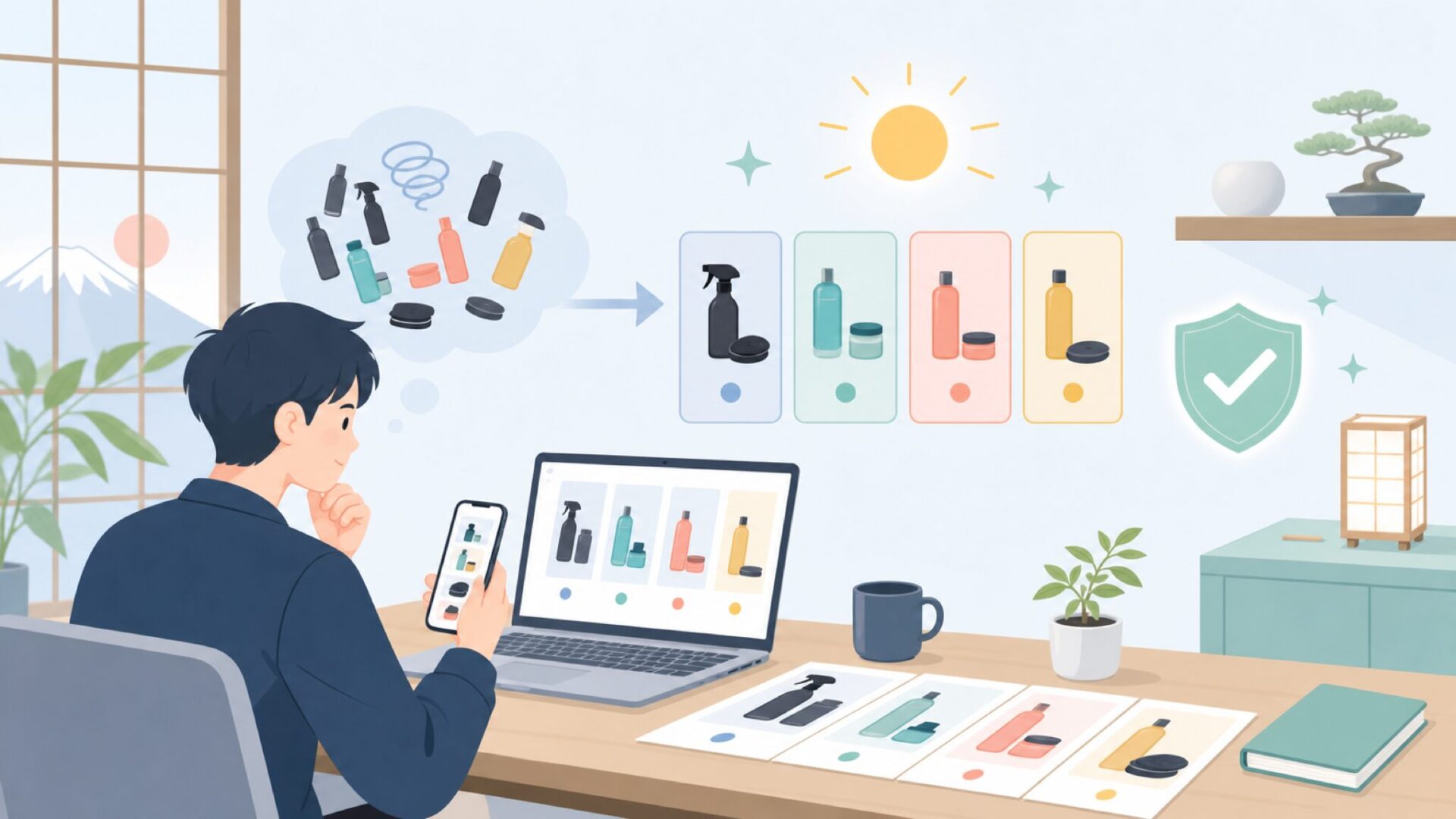 Adam's Polishesの製品ラインナップを種類別に整理を表すイラスト