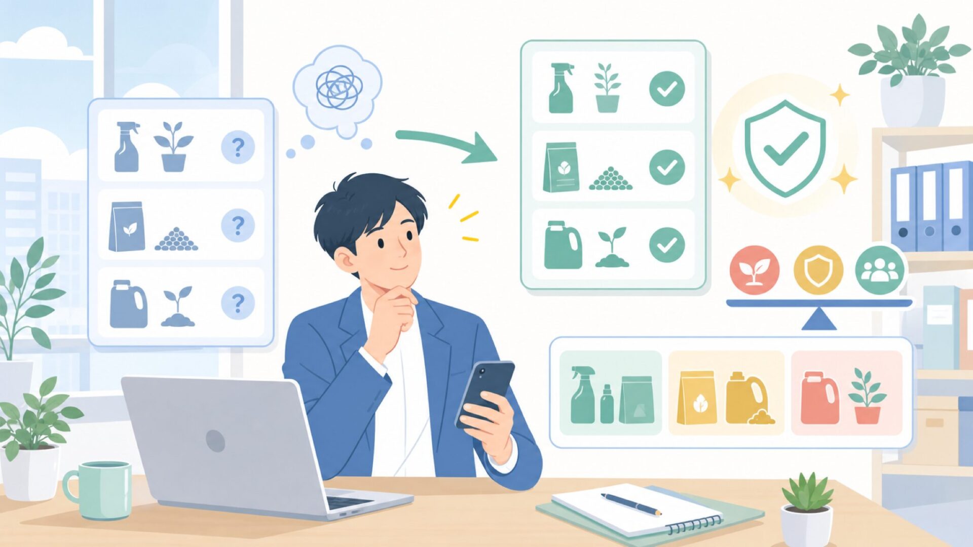 Arbortechの代表製品ラインアップを用途別に整理を表すイラスト