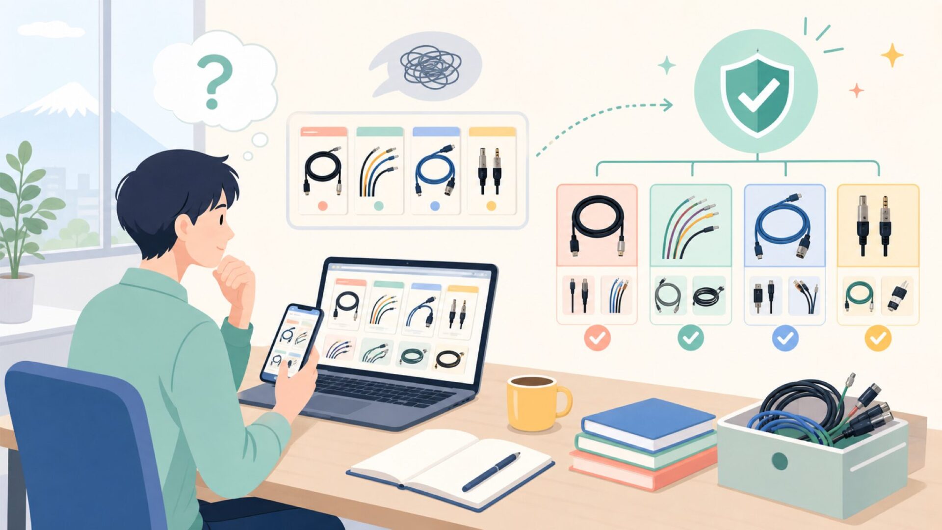 Sommer Cableとはどんなブランドか？製品ラインナップを整理するを表すイラスト