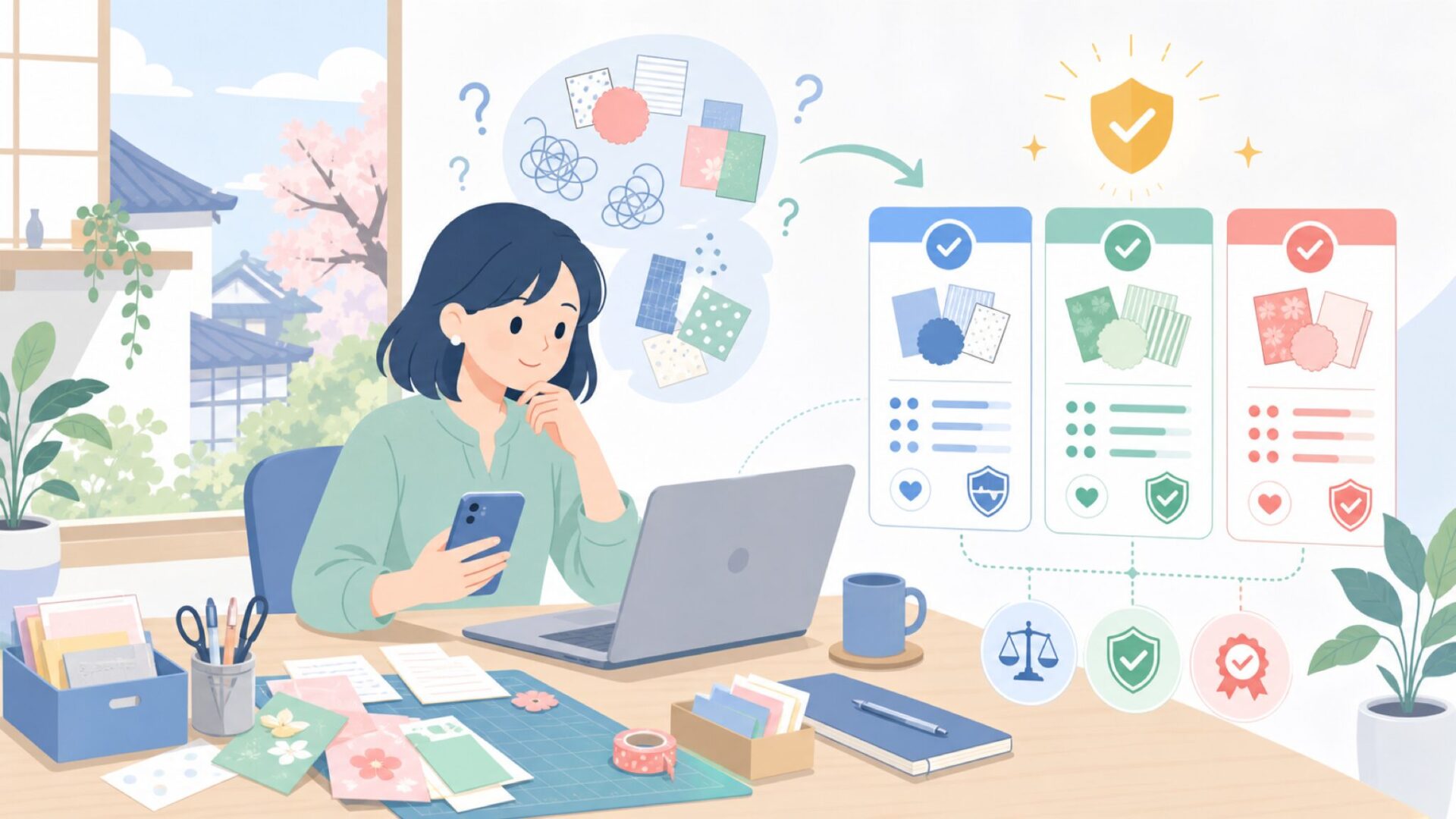 よく比べられる海外クラフトブランドとの違いを整理するを表すイラスト