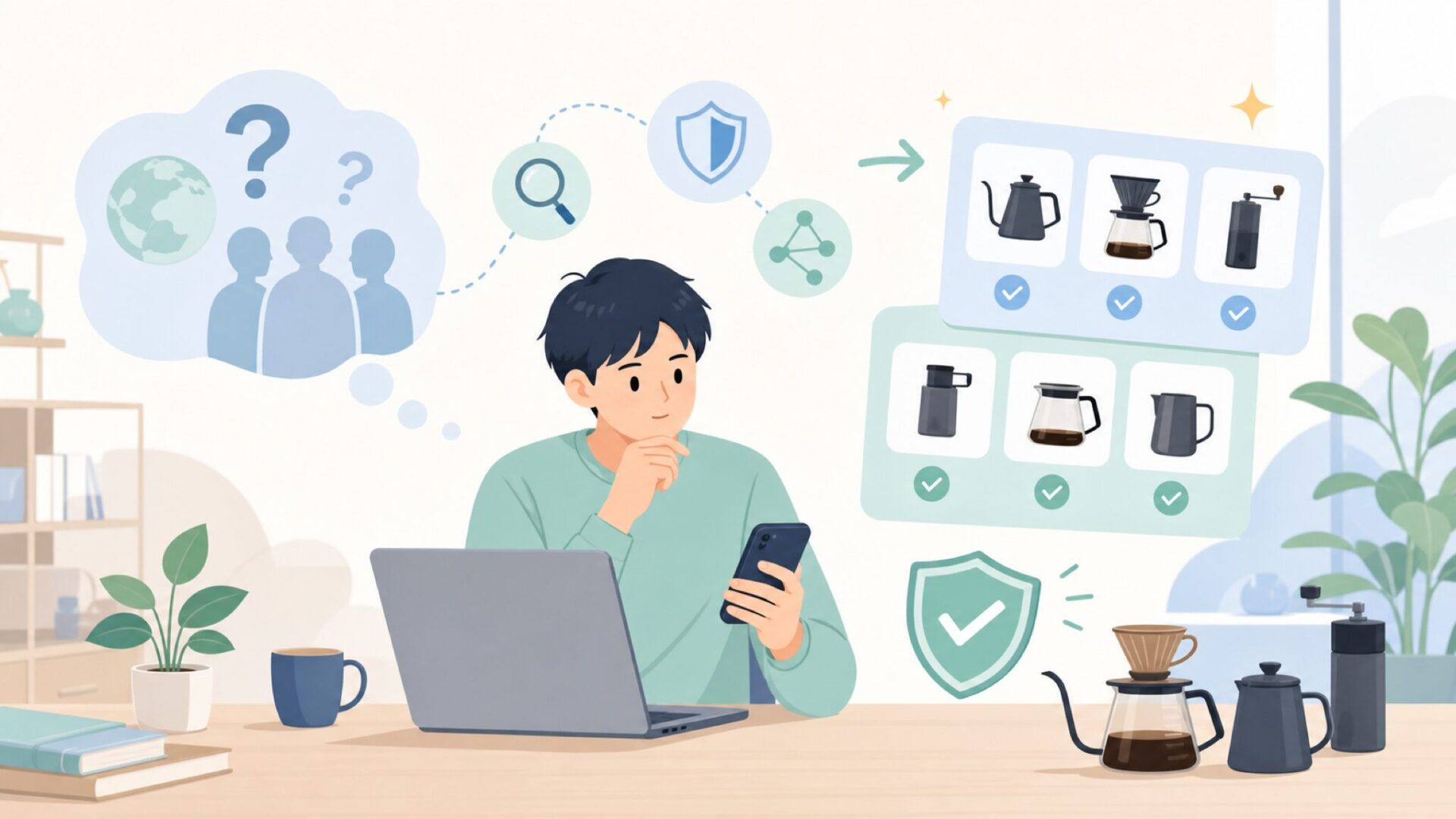 LILQコーヒー器具はどこの国？まず気になる背景を整理を表すイラスト