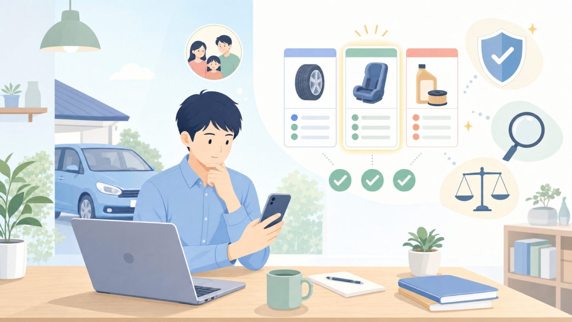 品質・安全面はどう見極めればいい?を表すイラスト