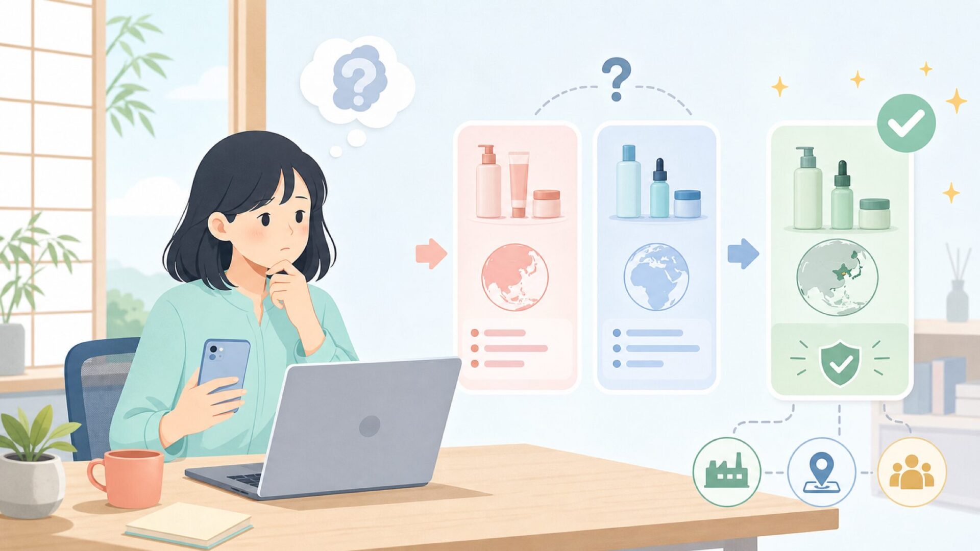 Lapothicellは結局どこの国のブランドなのかを表すイラスト