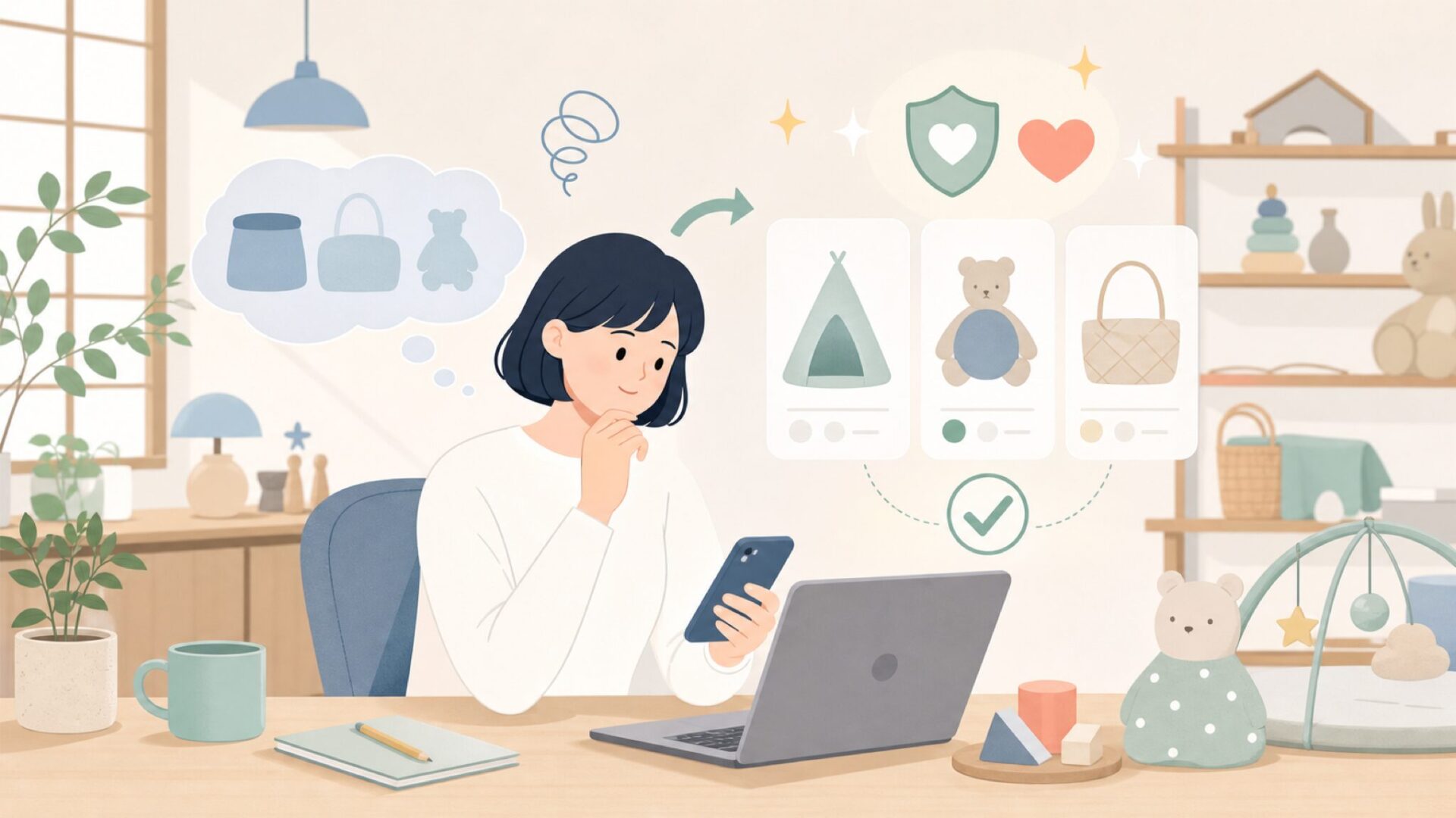 Fabelabはデンマーク生まれの子ども向けブランドを表すイラスト