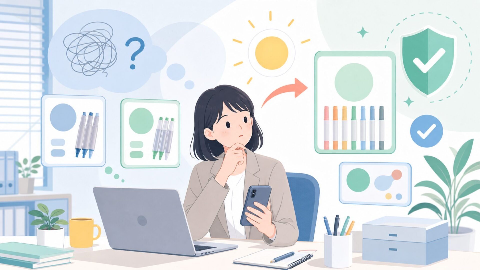 コピックはどこの国のメーカー？結論と会社概要を表すイラスト