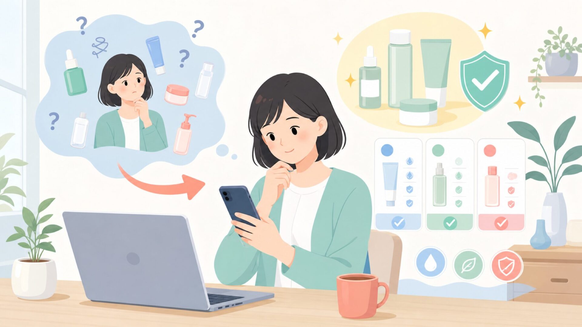 Anua（アヌア）はどこの国のブランド？韓国発の実力派スキンケアブランドを表すイラスト