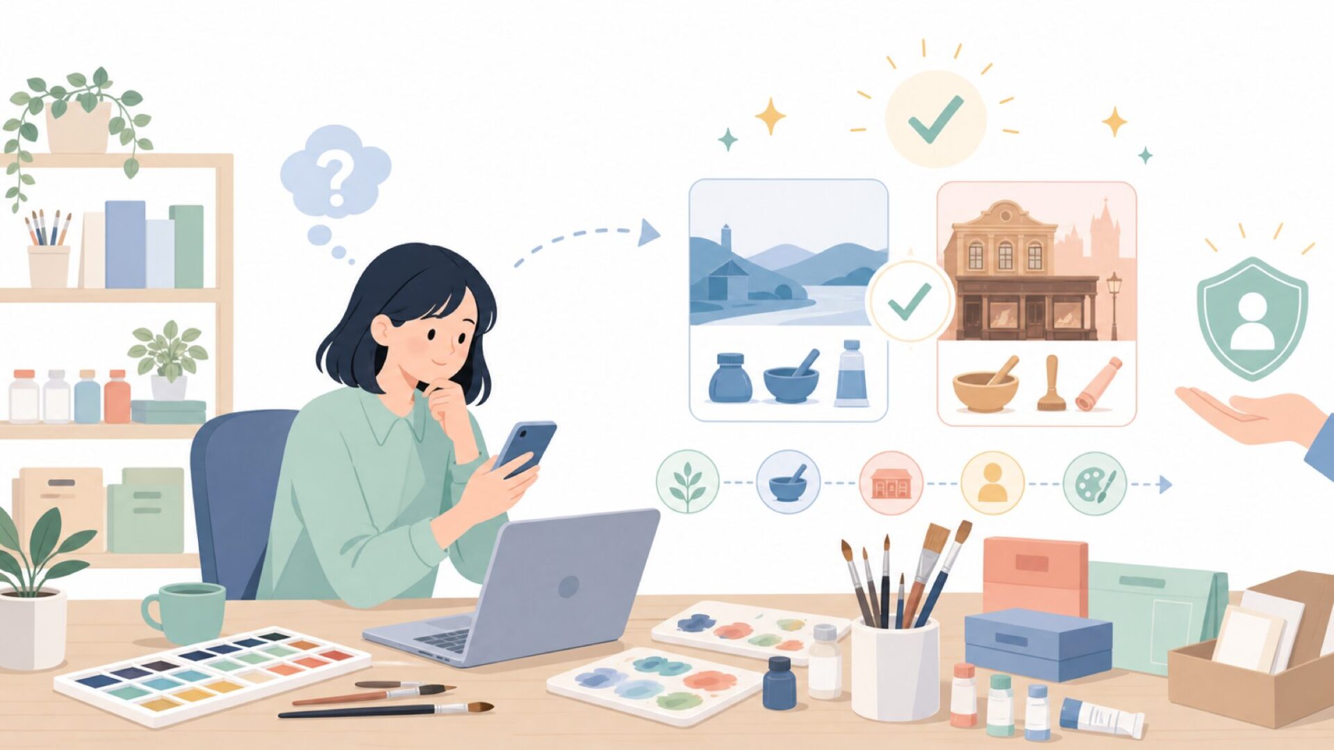 Winsor & Newtonはどこの国の画材?イギリス生まれの歴史をひもとくを表すイラスト