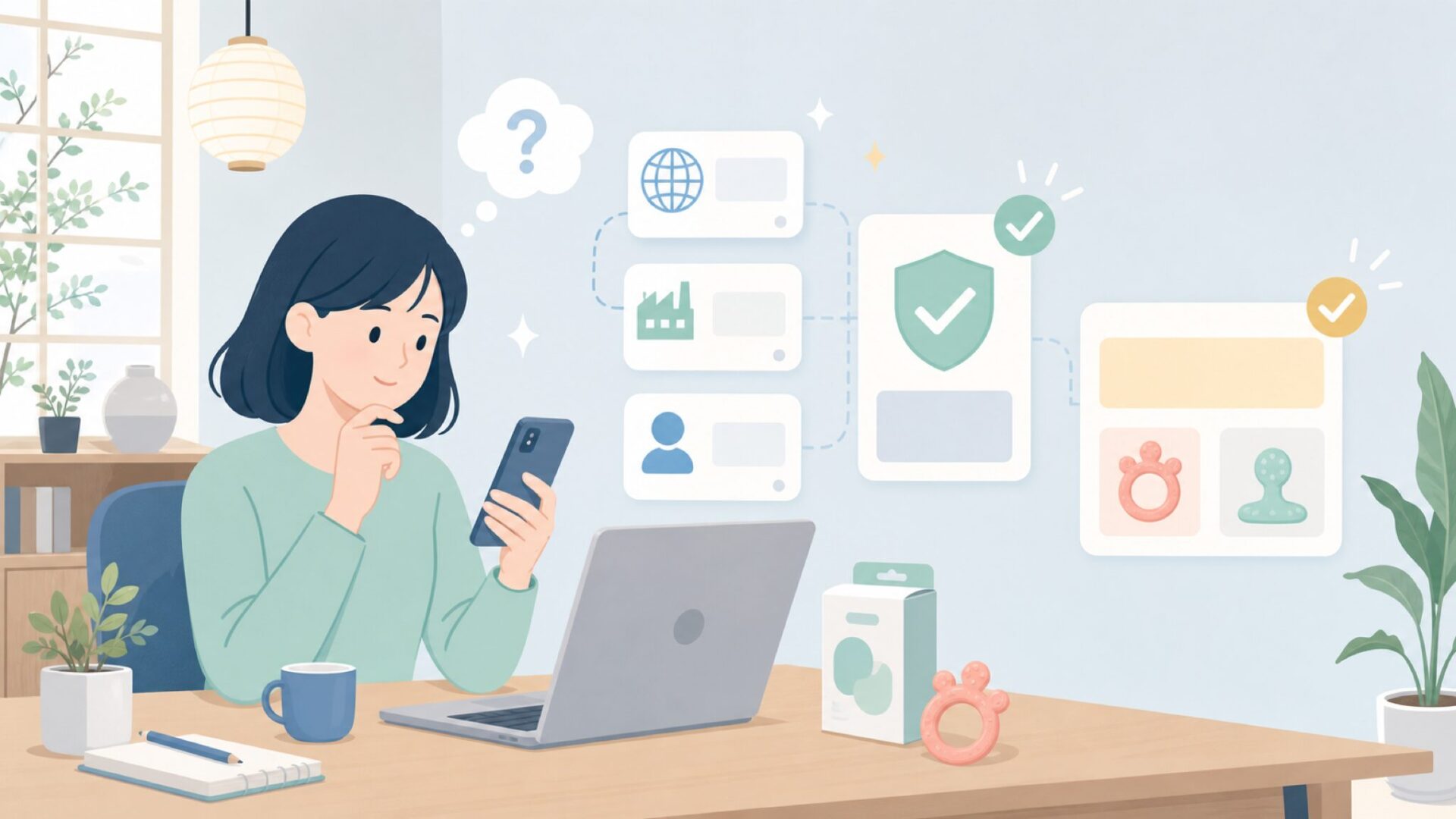 Mombellaはどこの国のブランドか — 公式情報をひとつずつ読み解くを表すイラスト