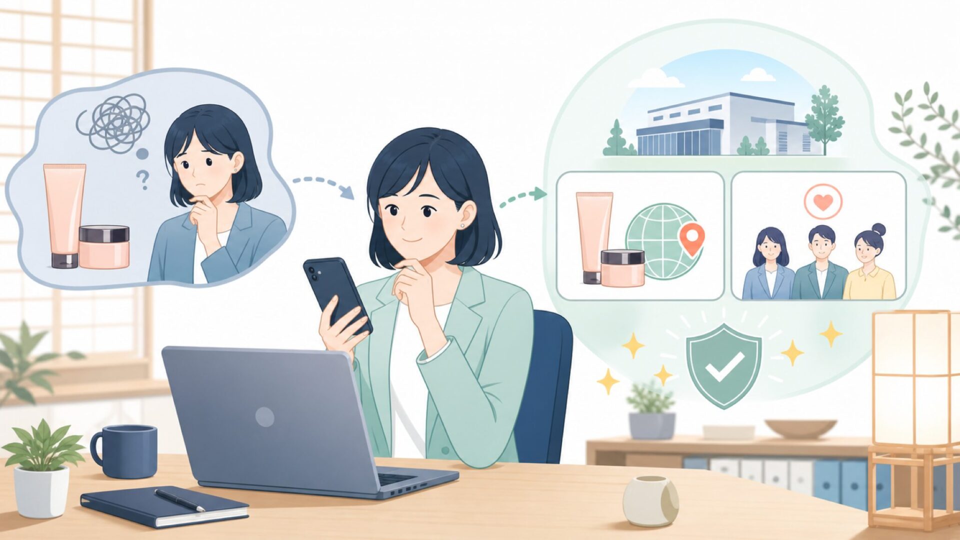 Make P:remはどこの国？ブランドの発祥と会社の素顔を表すイラスト