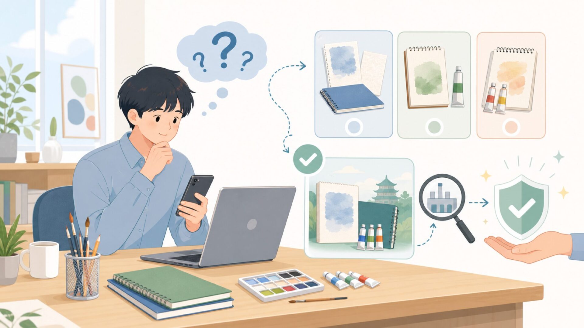 Baohongはどこの国の画材ブランド？を表すイラスト