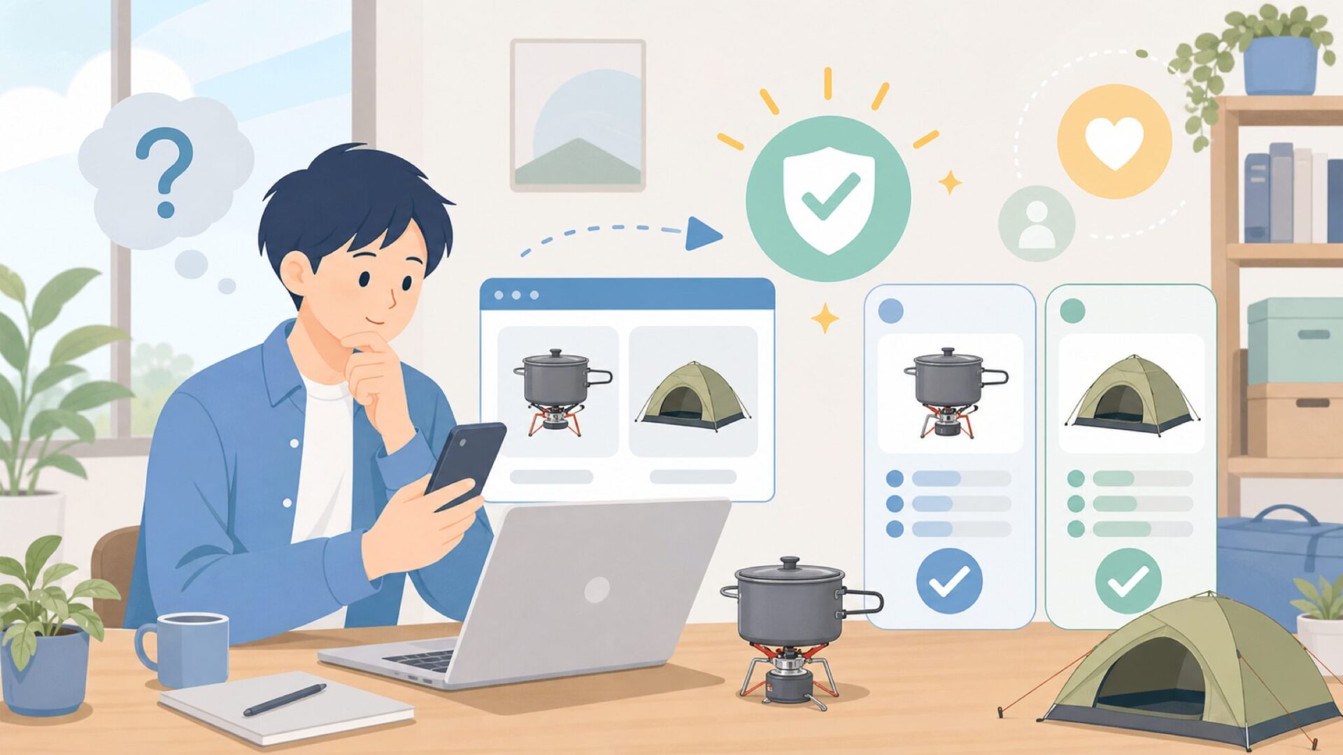 エバニューは日本のブランド?まず気になる「どこの国」に答えますを表すイラスト