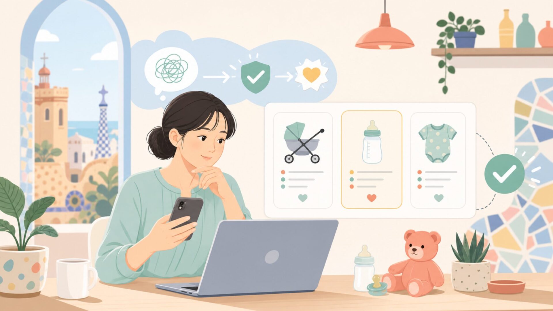 Oli & Carolはスペイン生まれのブランドを表すイラスト