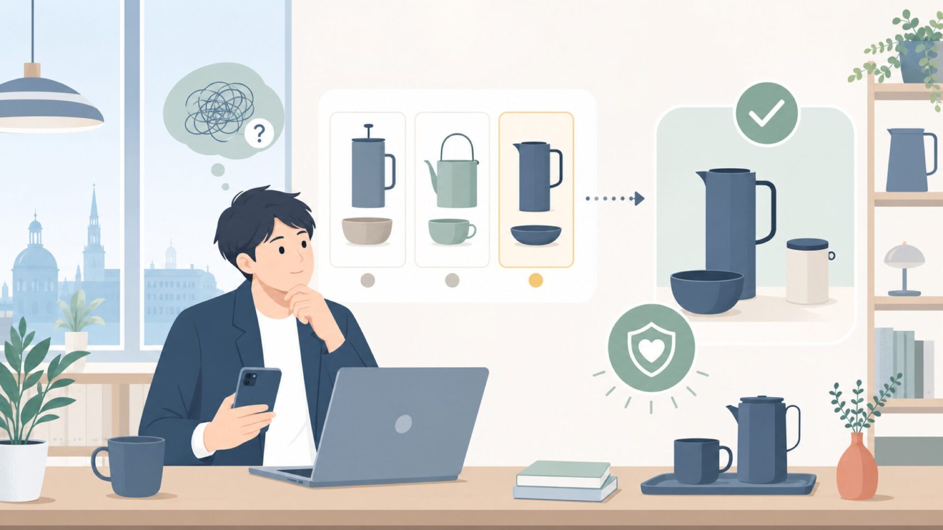 Stelton（ステルトン）はデンマーク生まれのブランドを表すイラスト