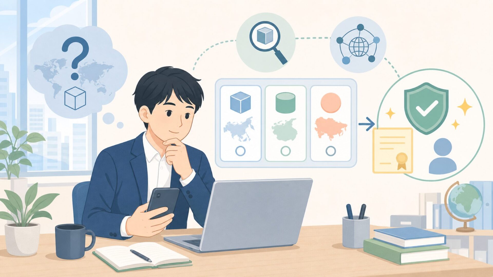 Covercraftはどこの国のメーカーなのかを表すイラスト