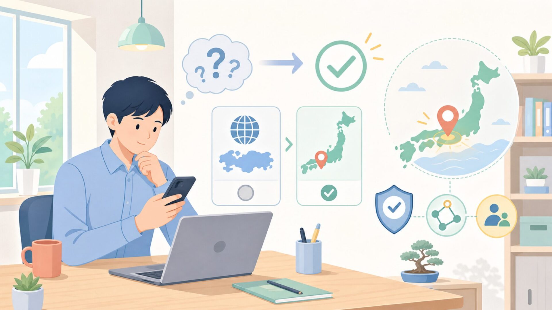 OSG Toolsはどこの国の会社か（結論：日本発祥・本社は愛知県豊川市）を表すイラスト