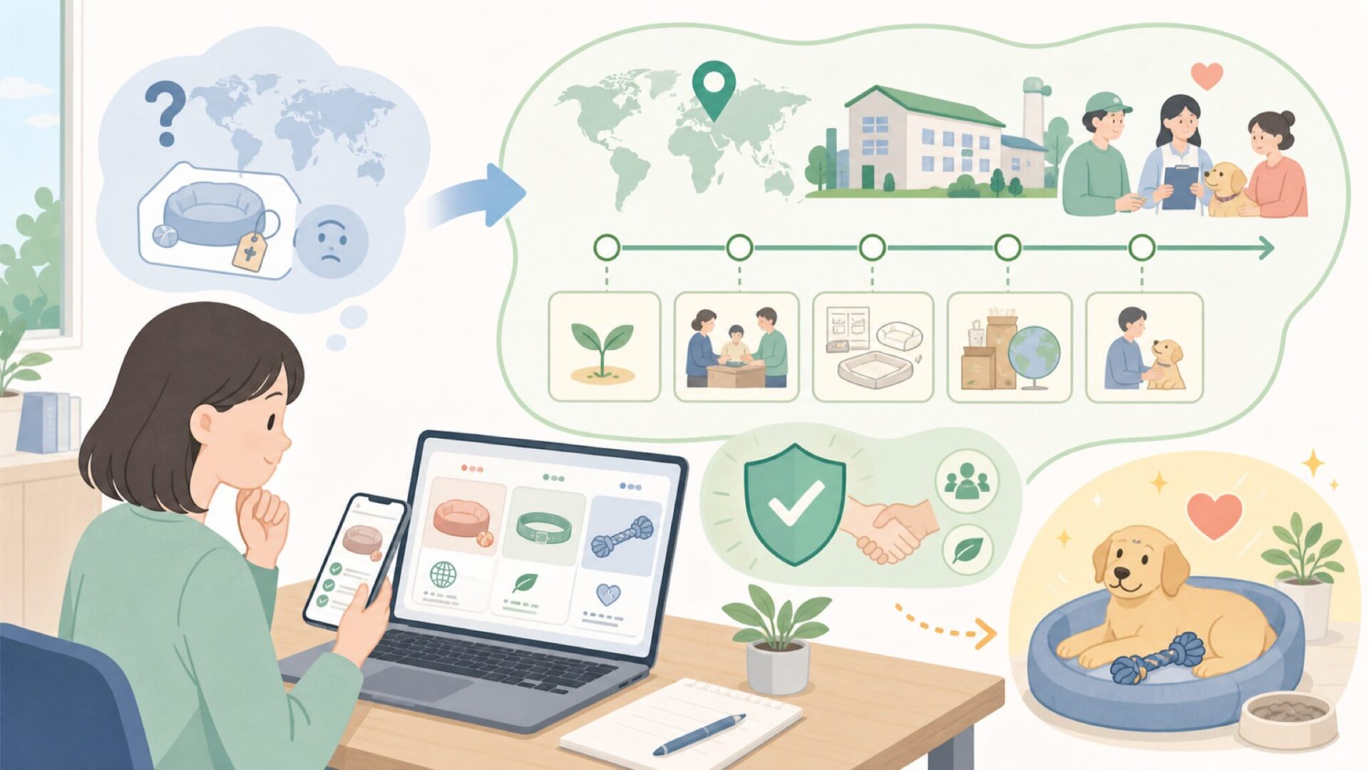Ethical Petはどこの国のブランド?会社概要と歴史を表すイラスト