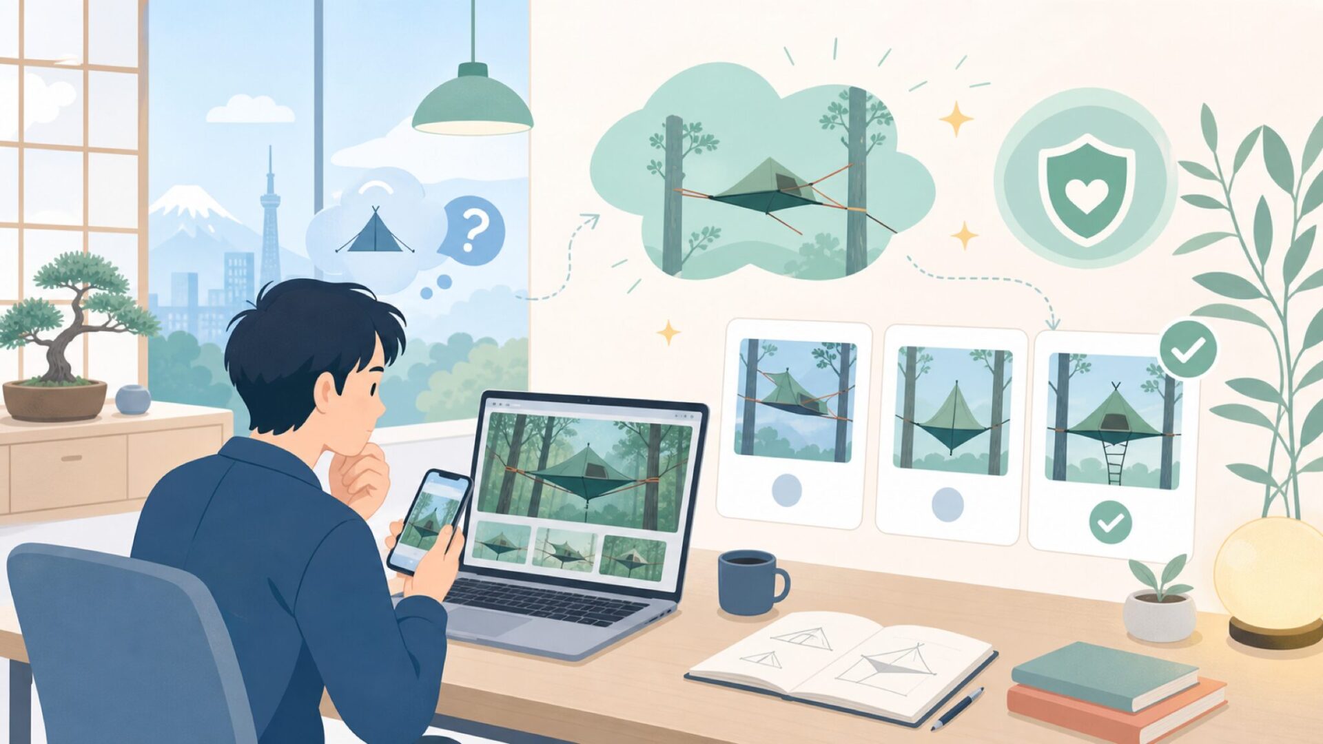 Tentsileはどこの国で生まれたブランドなのかを表すイラスト