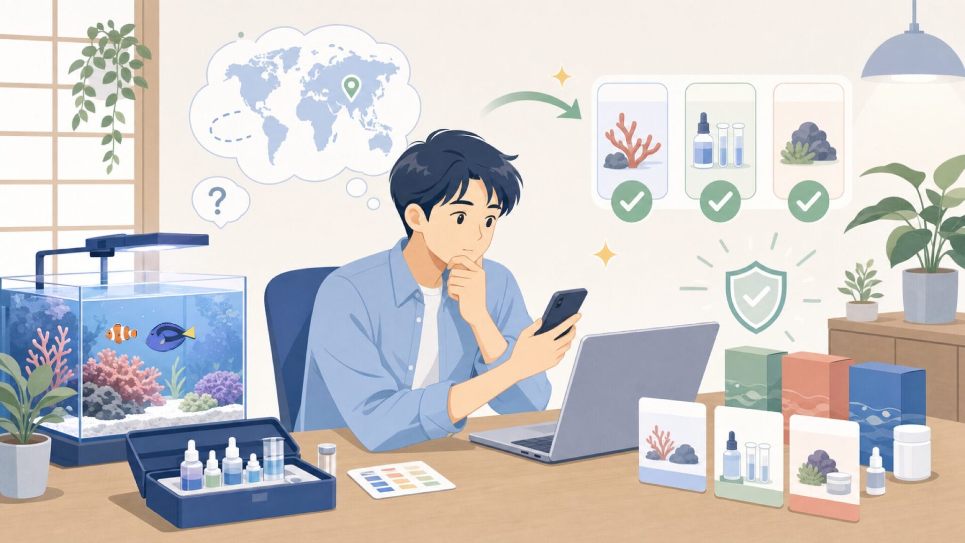 Salifertはどこの国のブランド？アクアリウム用品としての位置づけを表すイラスト