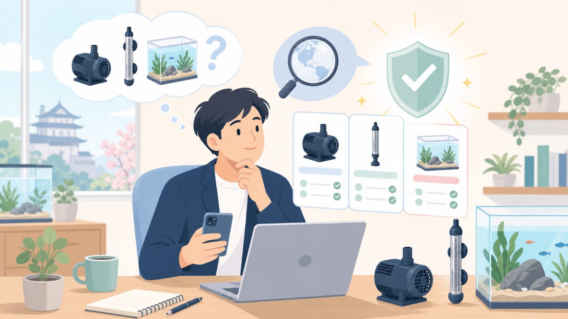 Sicce(シッチェ)はどこの国のアクアリウムブランドなのかを表すイラスト