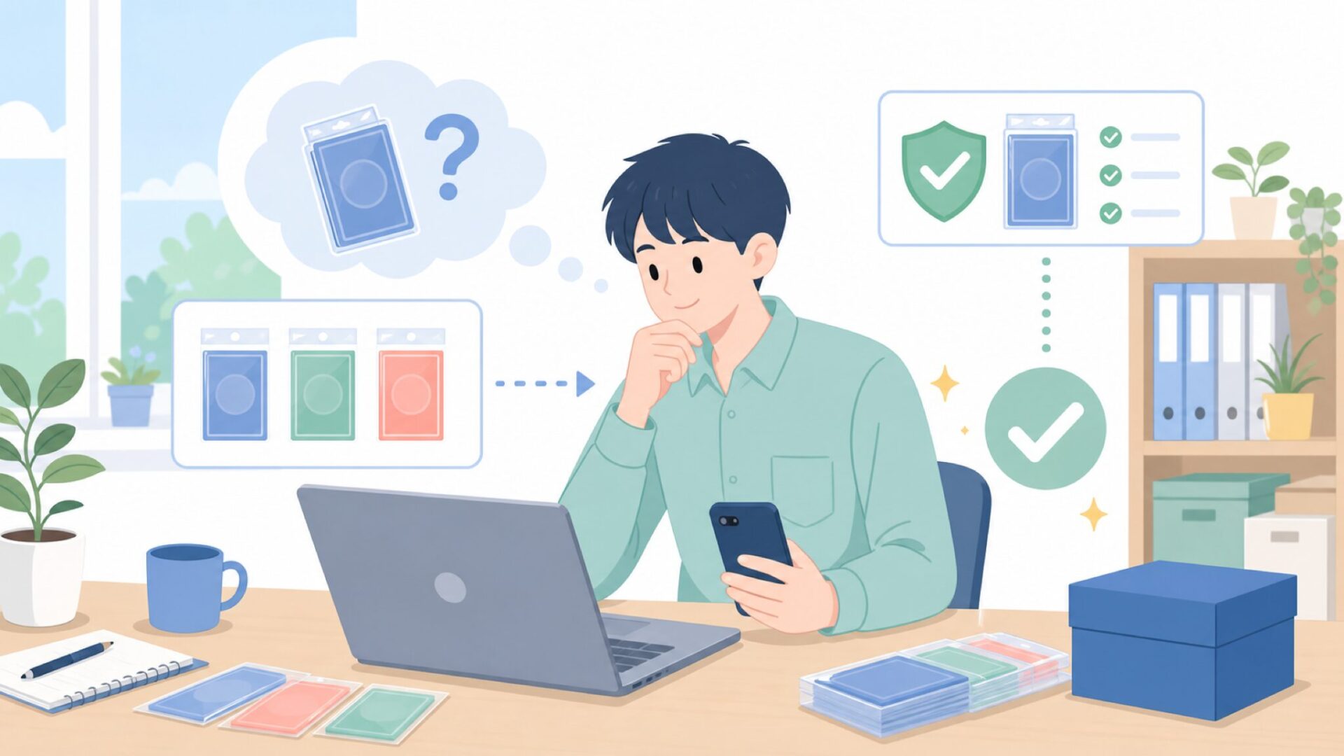 BCWとはどこの国のカードスリーブメーカーなのかを表すイラスト
