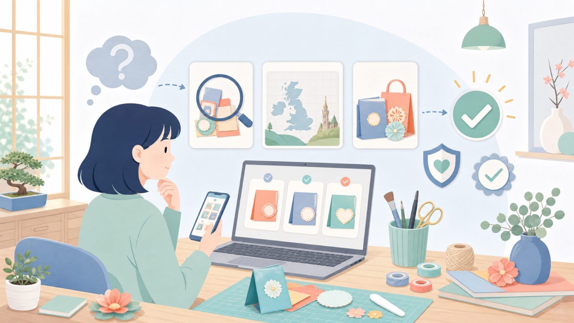 Crafter's Companionはイギリス生まれのクラフトブランドを表すイラスト