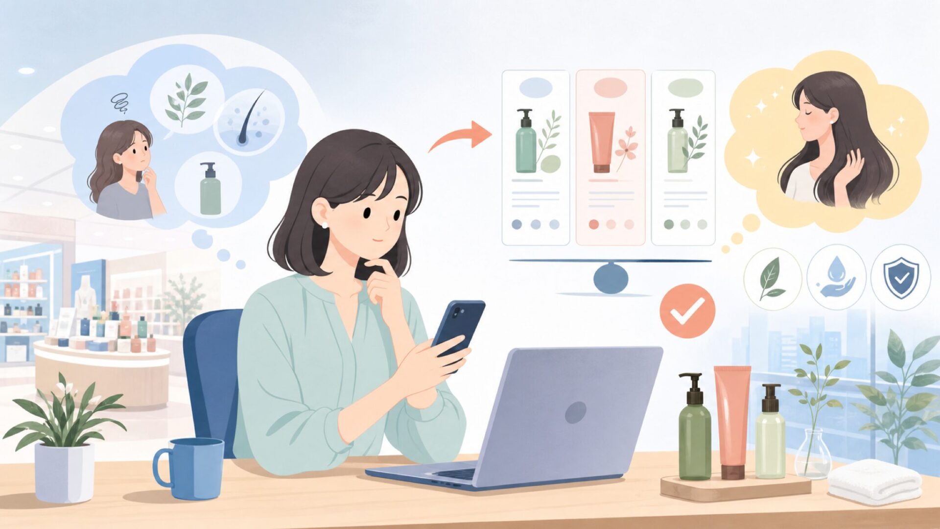 Avedaヘアケアはどこの国のブランド?誕生と基本情報を表すイラスト