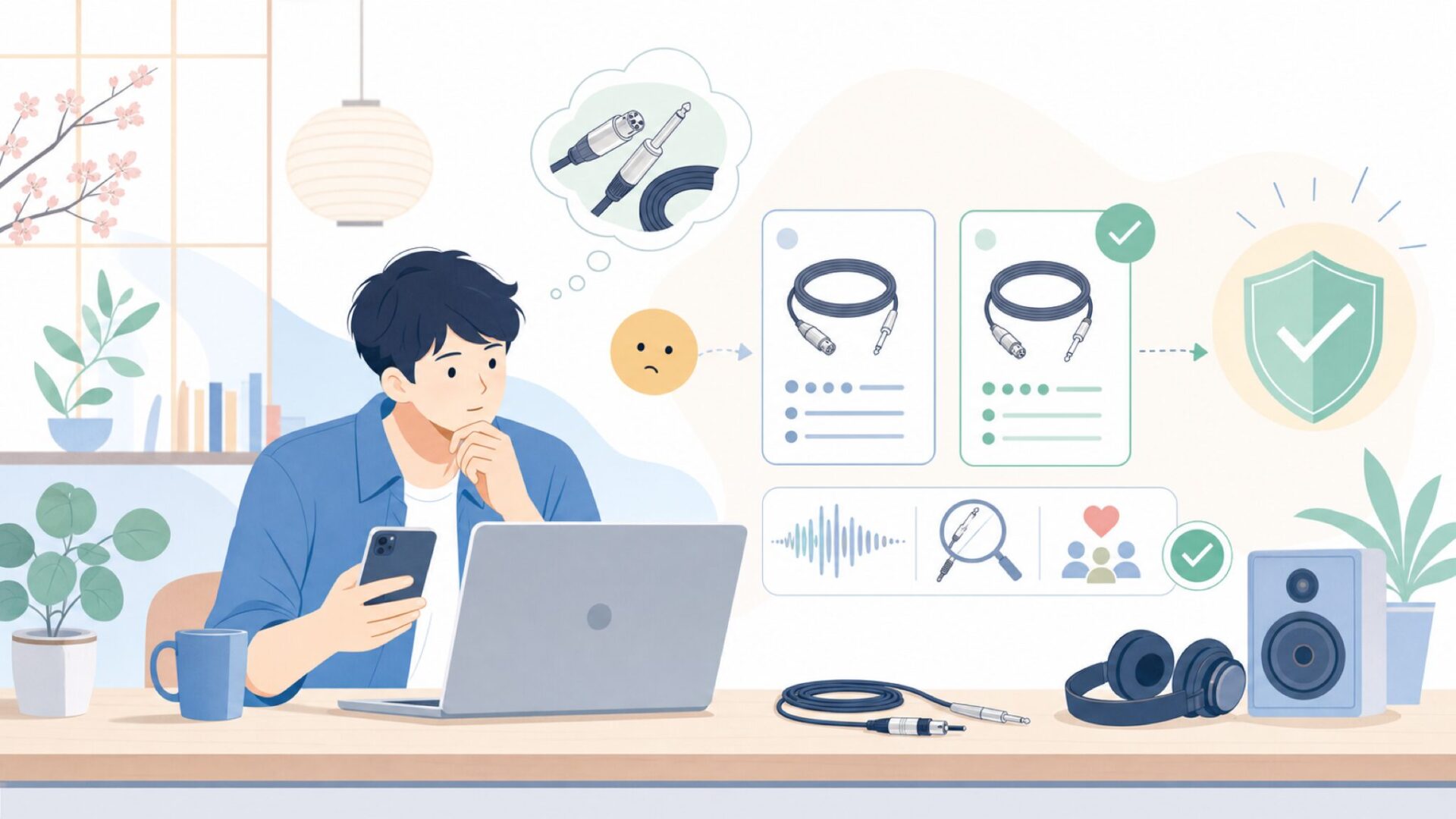 Cordial Cablesはどこの国のブランド？ドイツ発の音響メーカーを表すイラスト