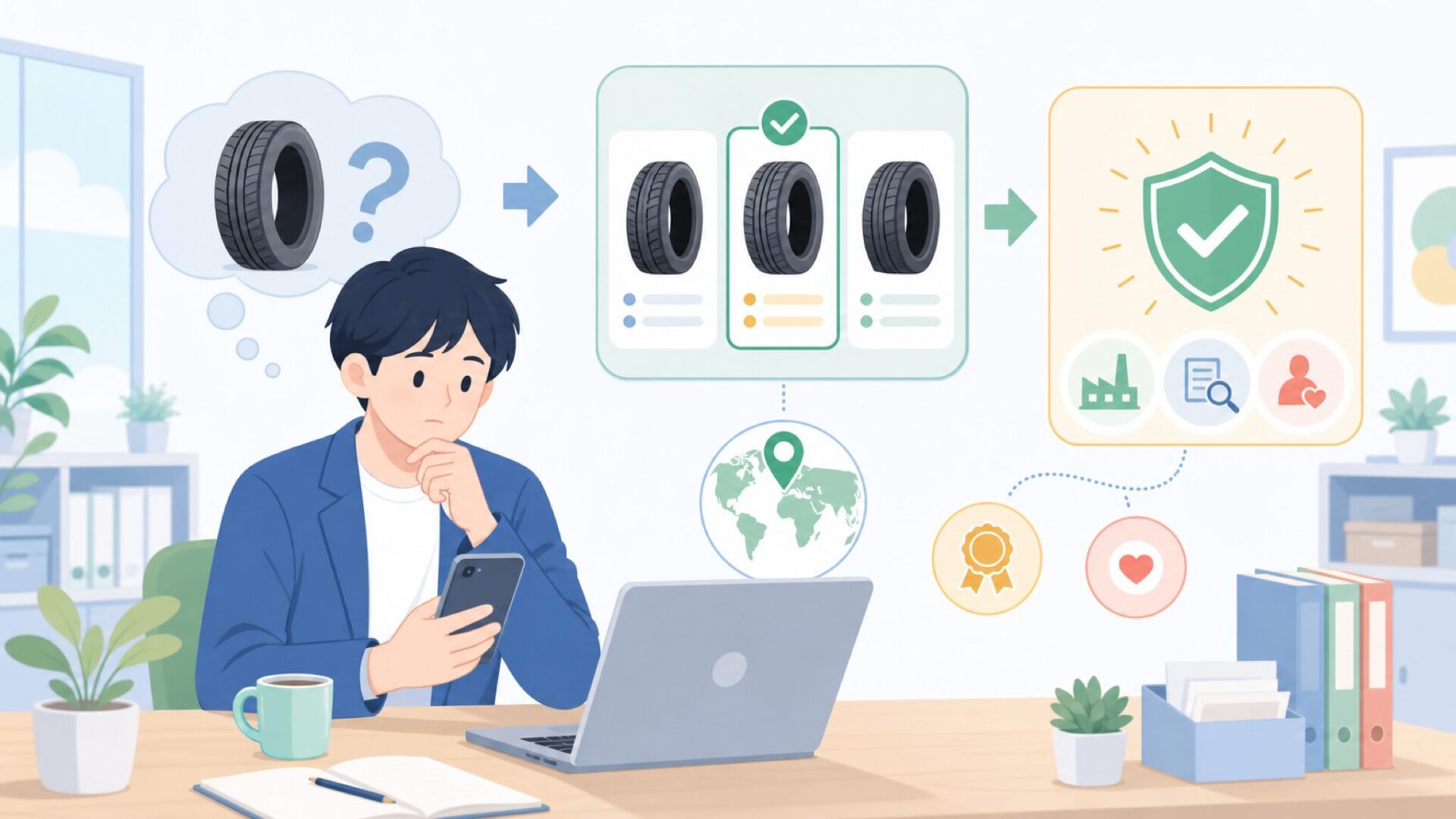 Vittoria(ヴィットリア)はどこの国のタイヤブランド？を表すイラスト