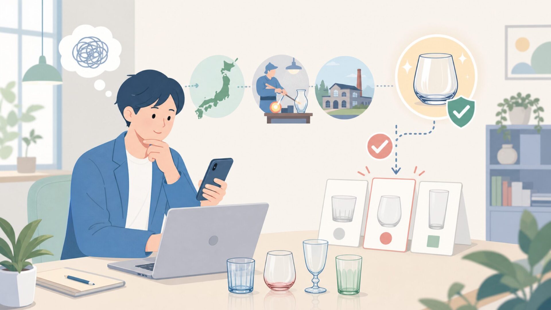 Bormioli Roccoはどこの国のブランド？成り立ちと信頼性を表すイラスト