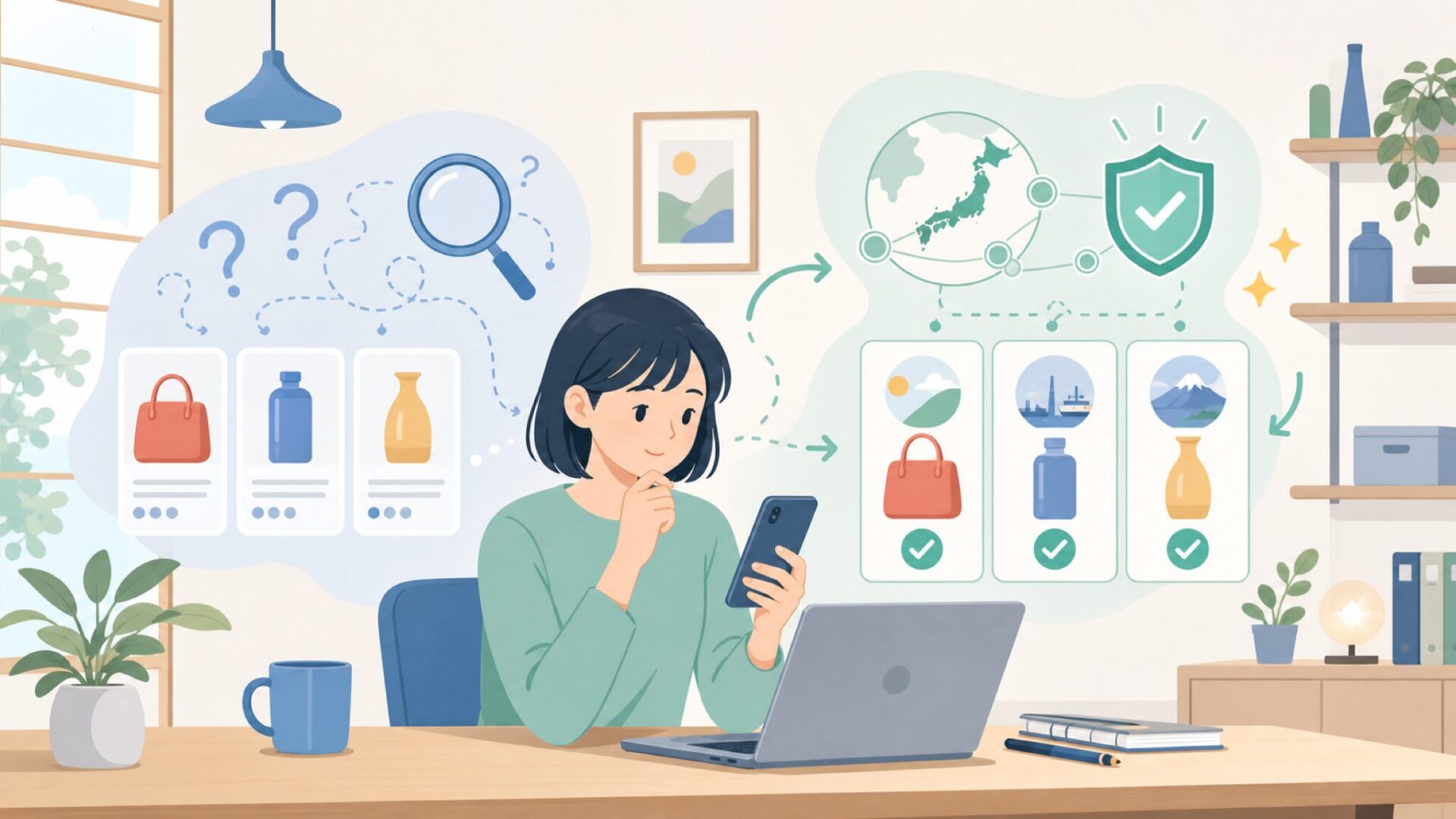 MONKEY BUSINESSはどこの国？ブランドの素顔を知るを表すイラスト