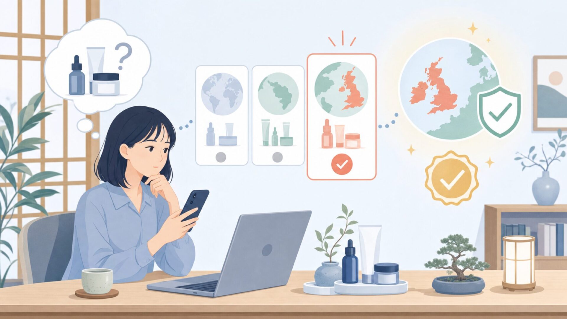 Medik8はどこの国のブランド?誕生の背景からわかる信頼の理由を表すイラスト
