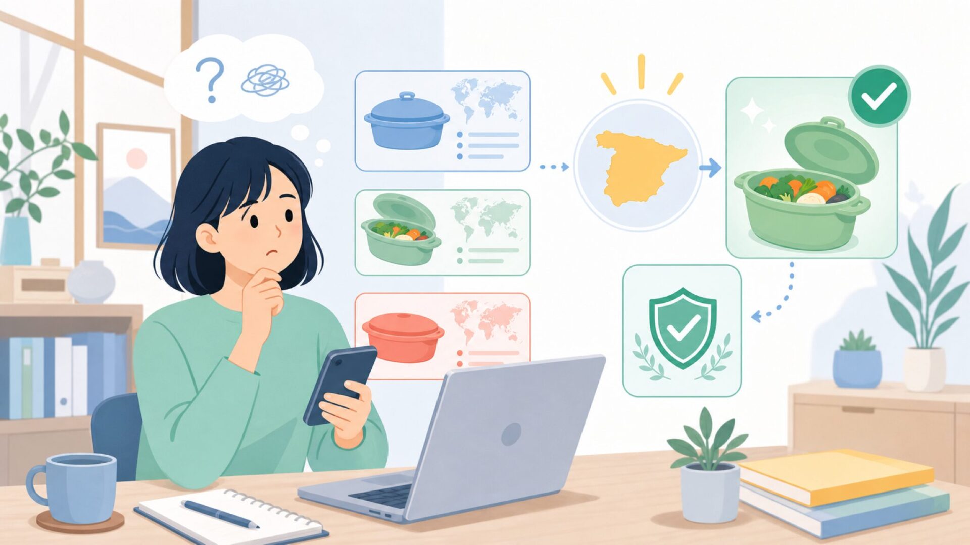 ルクエ(Lekue)はどこの国のブランド?スペイン発の背景を表すイラスト
