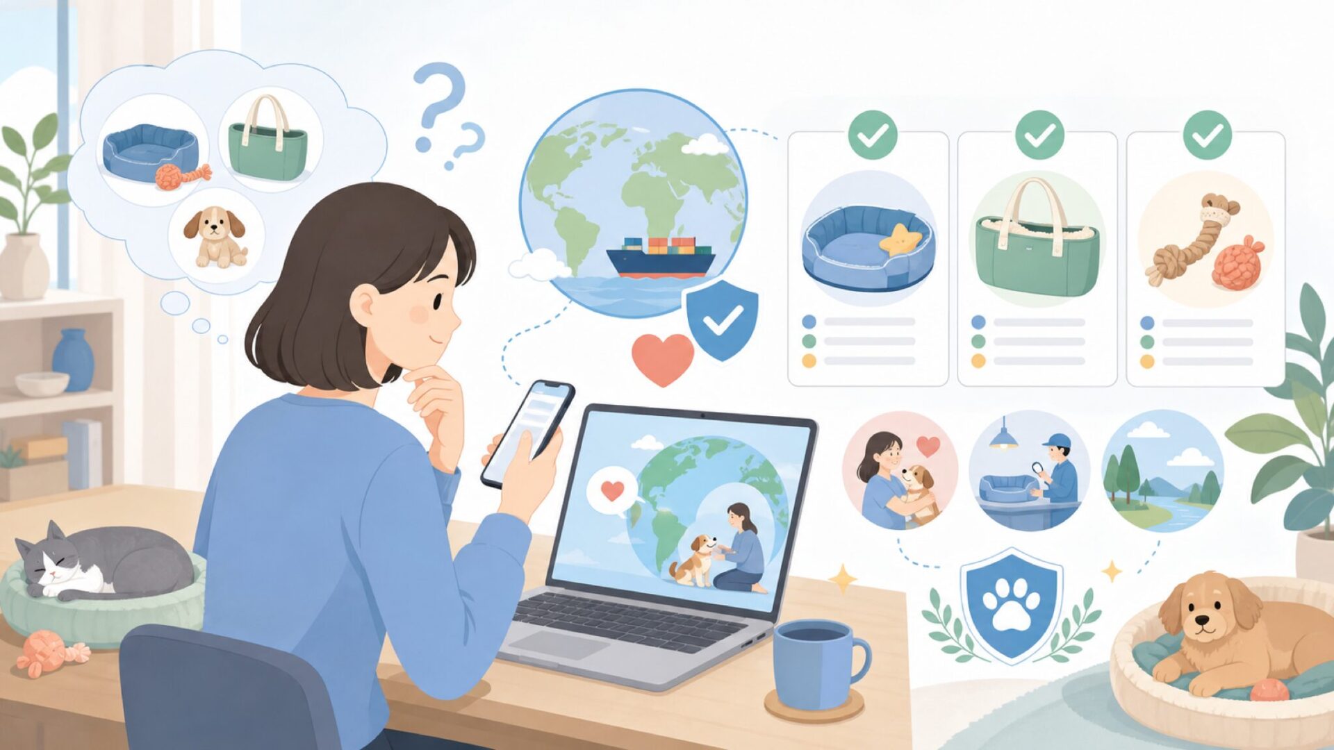 P.L.A.Y.はどこの国のブランド?生まれた背景と選ばれる理由を表すイラスト