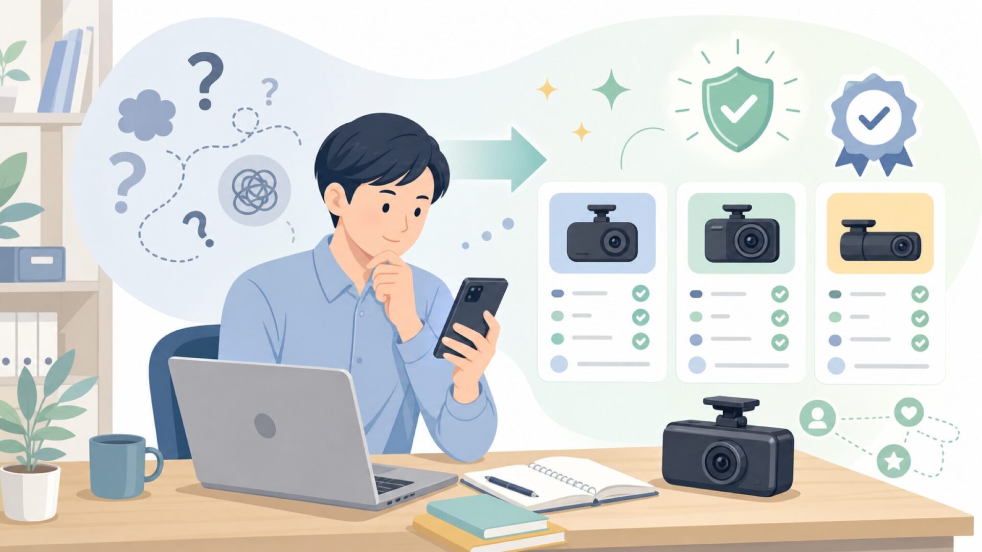 Kingslimはどこの国のブランド？ドライブレコーダーの信頼性を確認するを表すイラスト