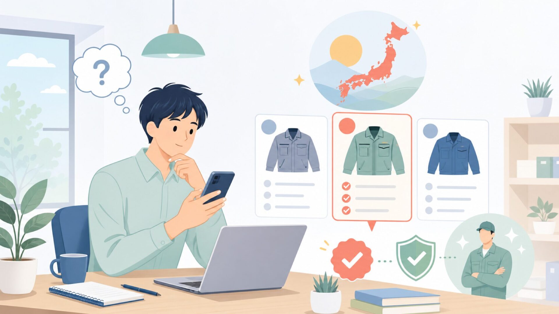 バートルはどこの国？——日本発のワークウェアブランドの素顔を表すイラスト