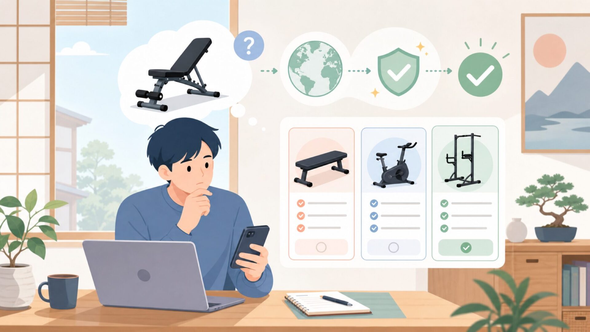 FLYBIRDはどこの国のブランドか、まず素性を確認するを表すイラスト