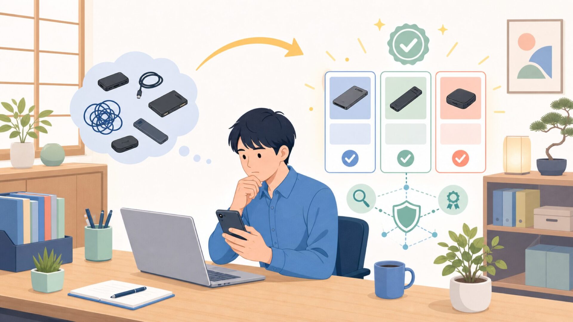 SABRENTはどこの国のメーカー？ブランドの基礎知識を表すイラスト
