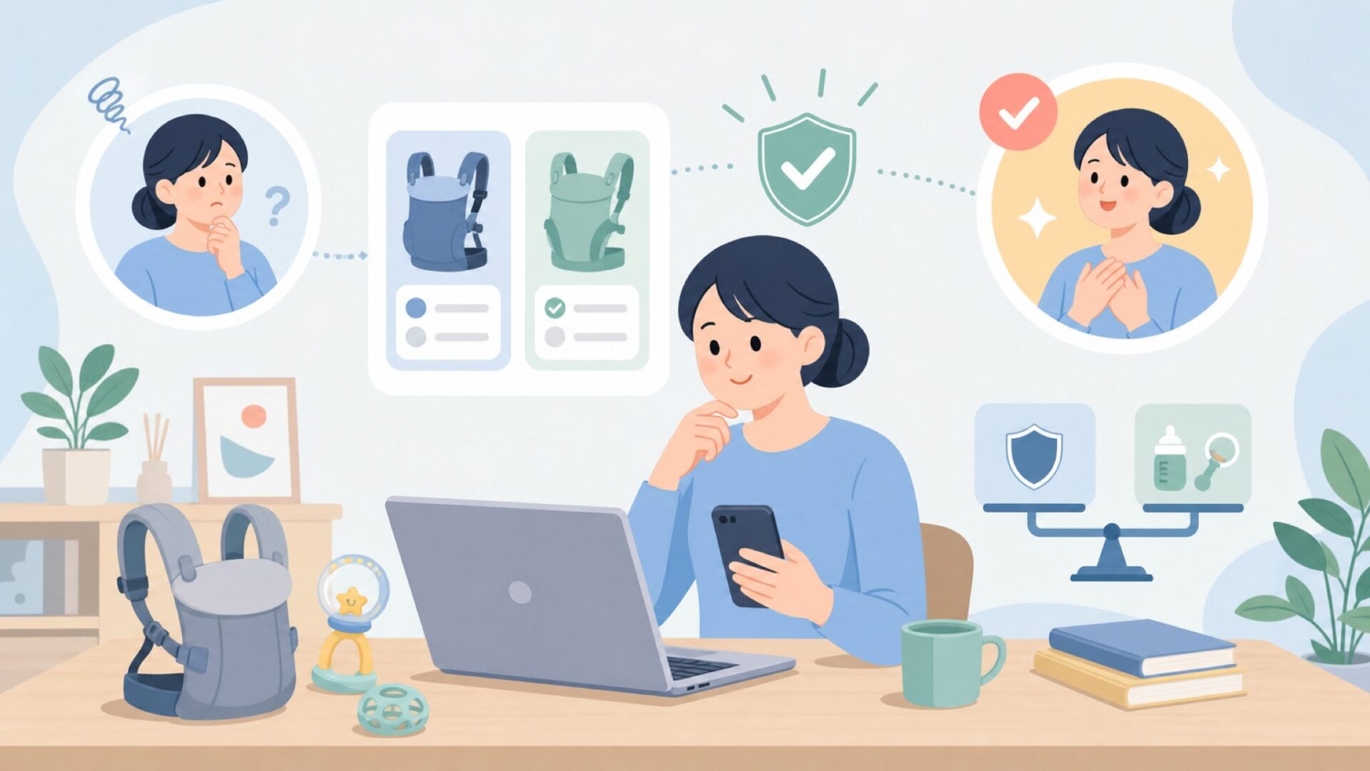 Infantinoはアメリカ発のベビーブランドを表すイラスト