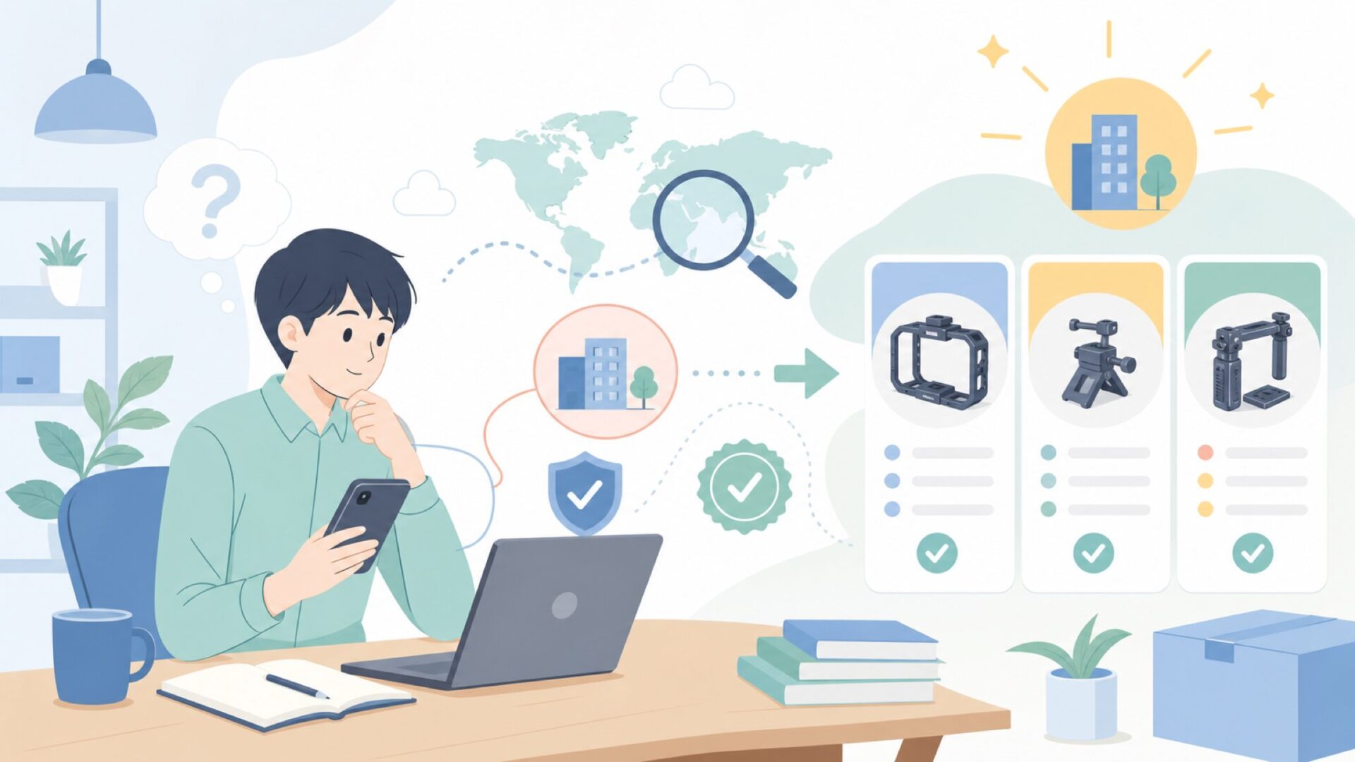 SmallRigはどこの国の会社？ブランドの基礎情報を表すイラスト