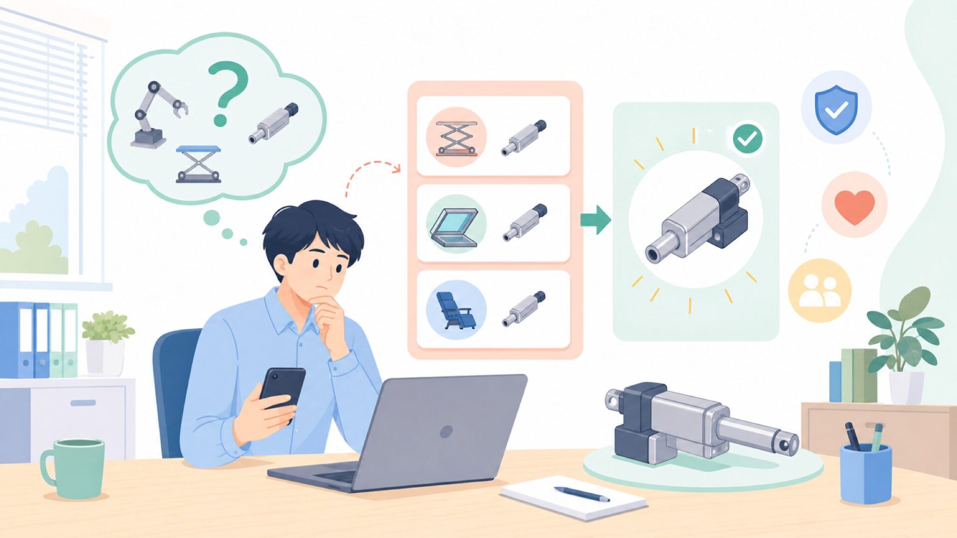 JiGiUの電動アクチュエーターとは？まず知っておきたい基本情報を表すイラスト